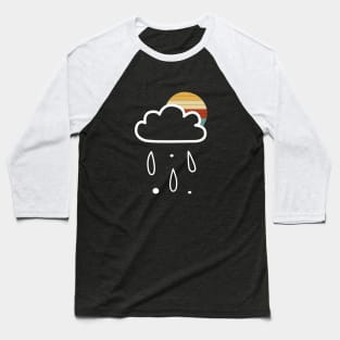 winter funny cloud t-shirt ,White color Baseball T-Shirt